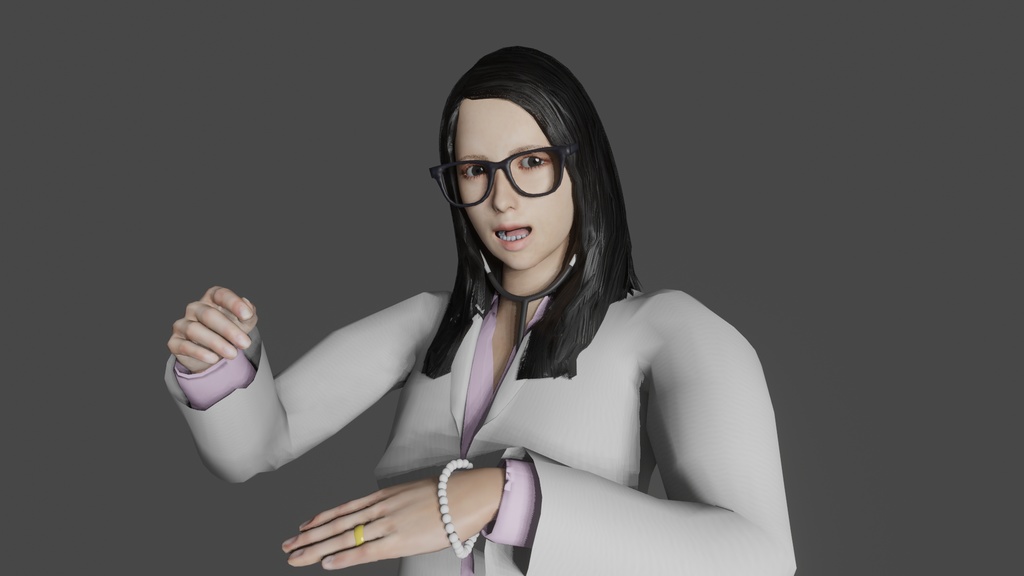 【3Dキャラクター】女医のハルカ先生