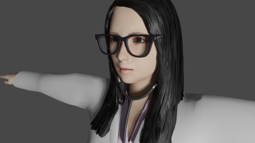 【3Dキャラクター】女医のハルカ先生