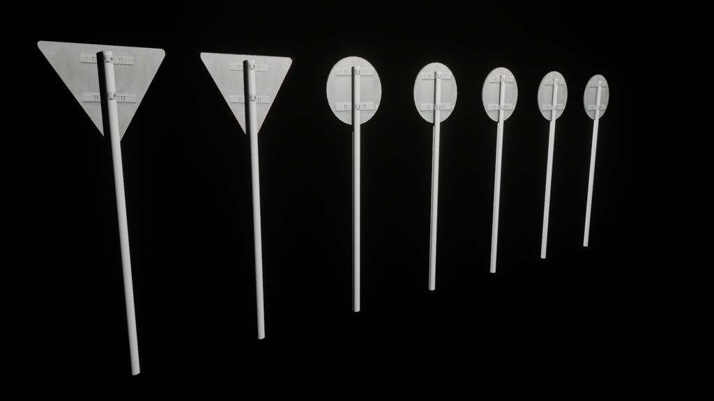 【3D小道具】標識セット(全7種)