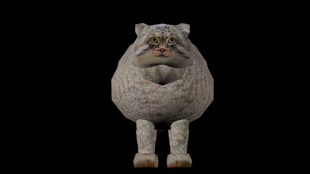 【3Dキャラクター】マヌルネコ(ローポリ・モーション付き)