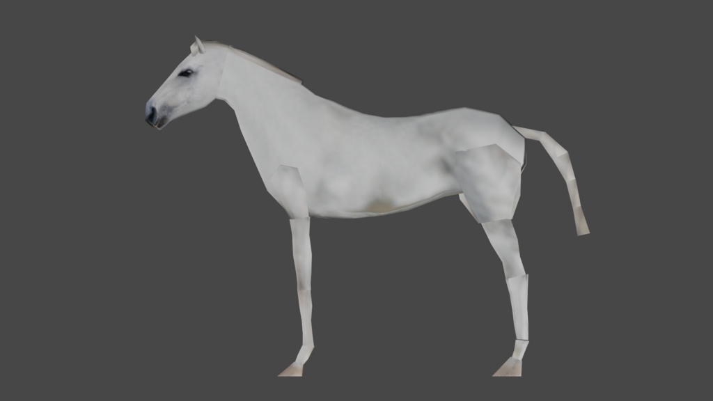 【3Dキャラクター】白馬 ローポリ(モーション付き)
