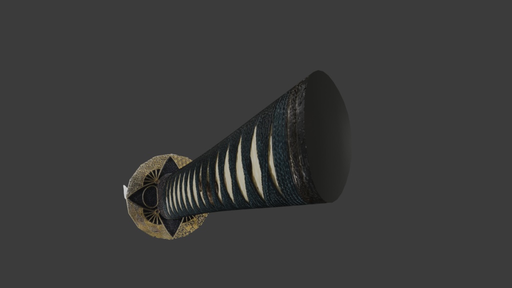 【3D小道具】日本刀 血しぶきギミック付