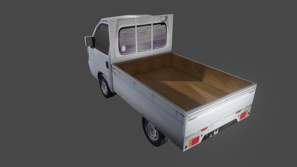 【3D小道具】軽トラック(ローポリ)