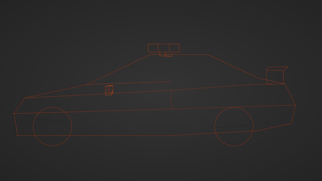 【3D小道具】パトカー(ローポリ)