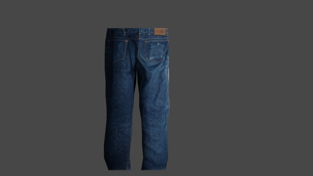 【3D小道具】走るビンテージジーンズ(ローポリ)