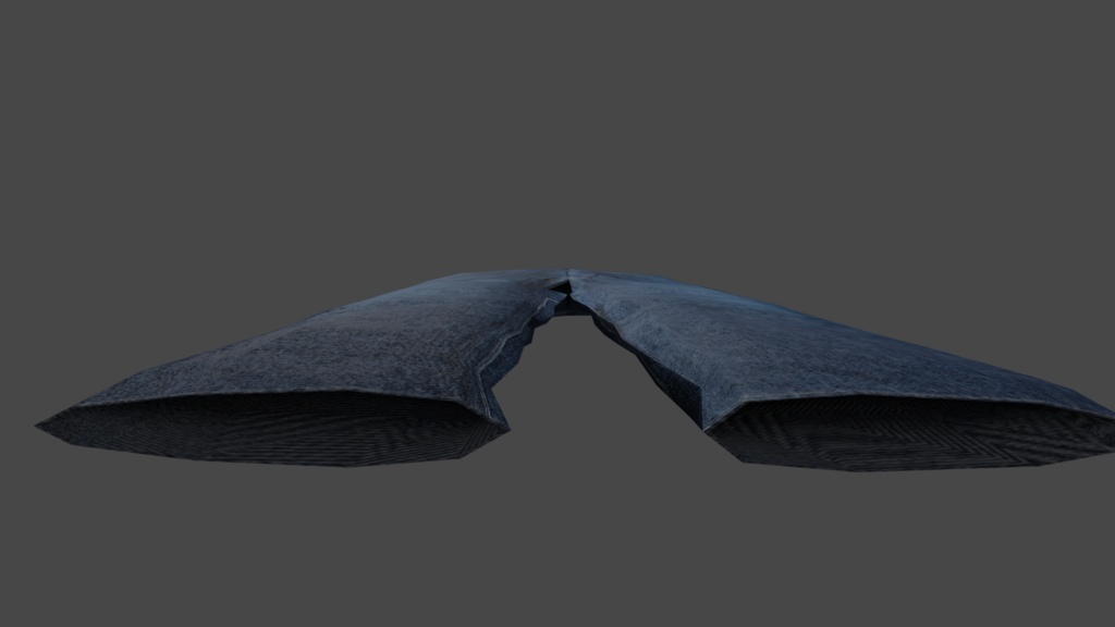 【3D小道具】走るビンテージジーンズ(ローポリ)