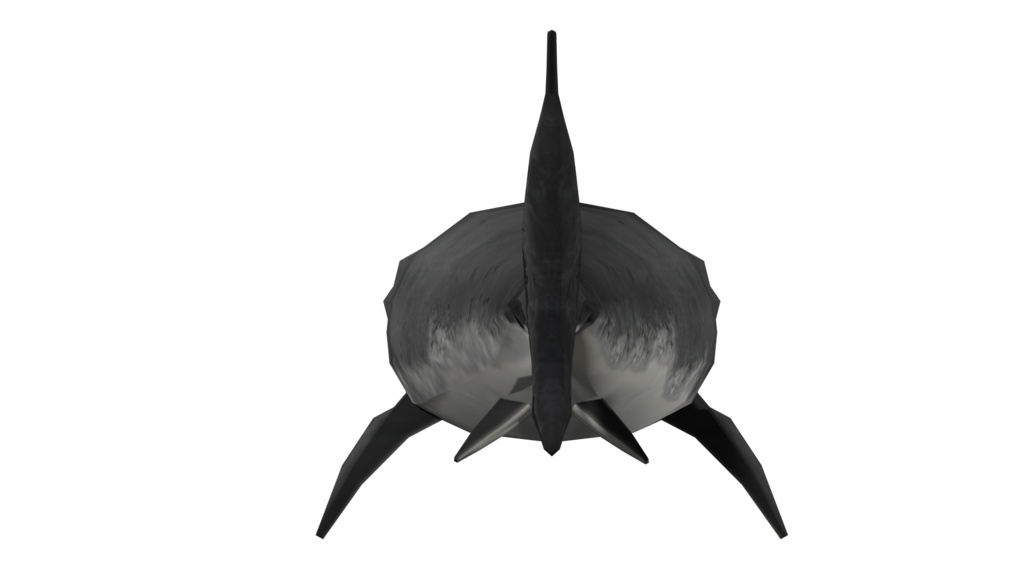 【3Dキャラクター】ホオジロザメの剛君(ローポリ)