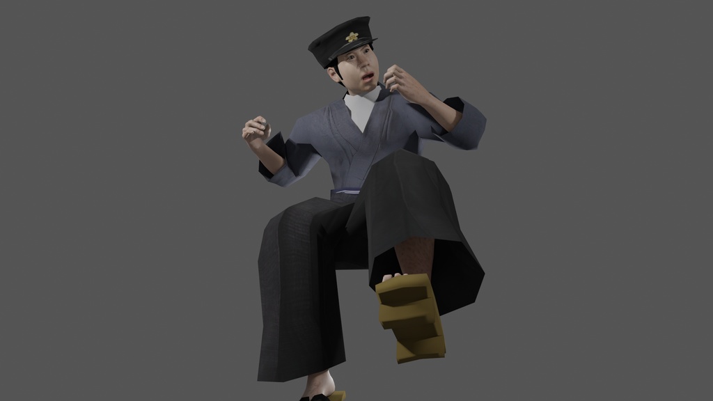 【3Dキャラクター】明治時代の大学生 三四郎