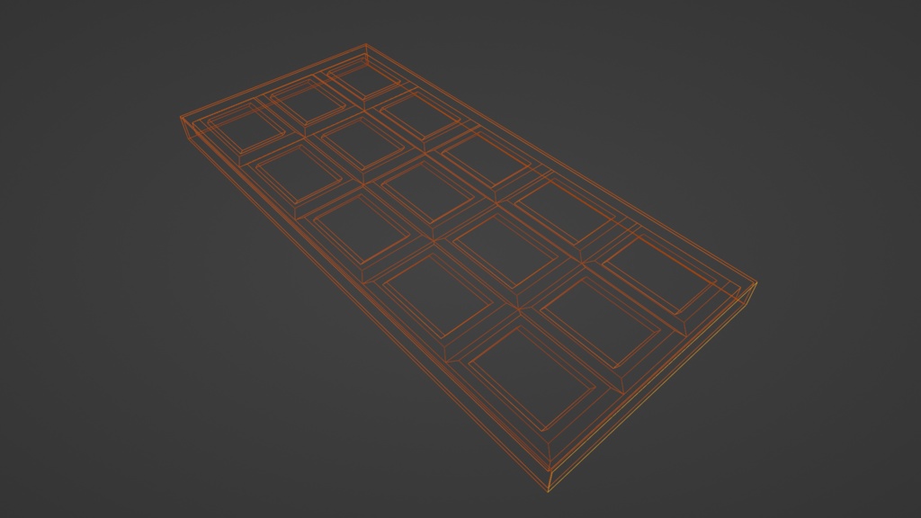【3D小道具】板チョコ パッケージ入り 銀紙剥がしシェイプ付き