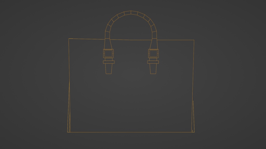 【3D小道具】ビジネスバック(ローポリ)