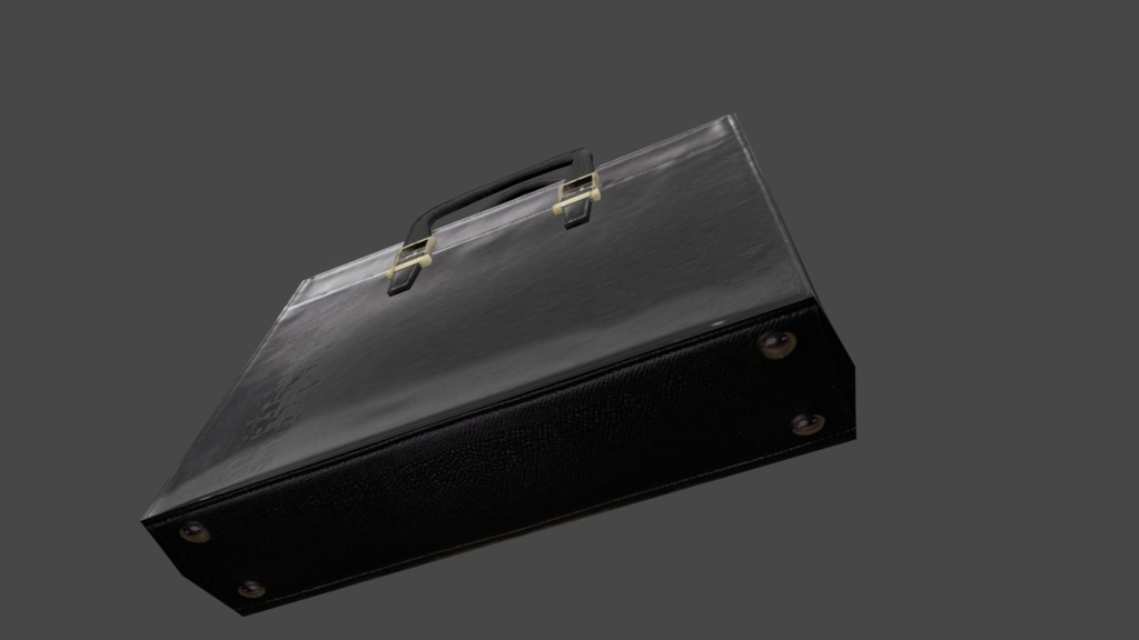 【3D小道具】ビジネスバック(ローポリ)