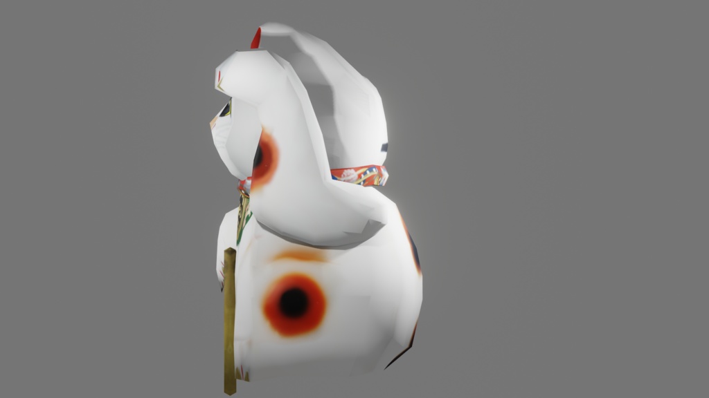 【3D小道具】まねきぬこ(ローポリ)