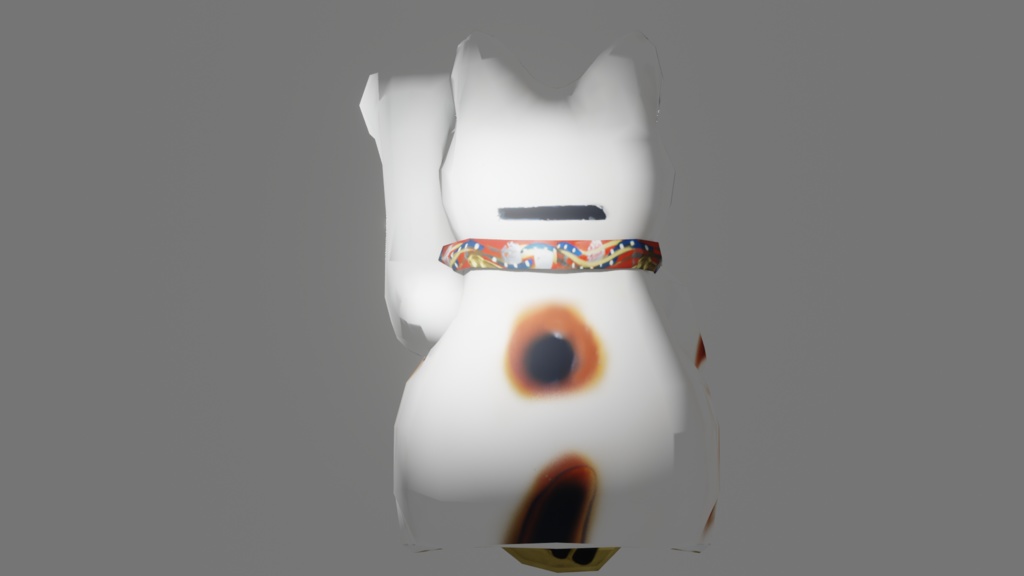 【3D小道具】まねきぬこ(ローポリ)