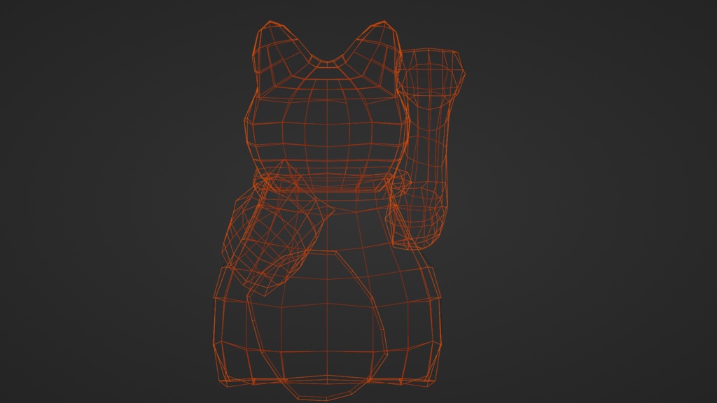 【3D小道具】まねきぬこ(ローポリ)