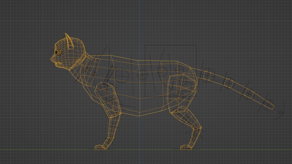 【3Dキャラクター】ミケ猫(ローポリ)