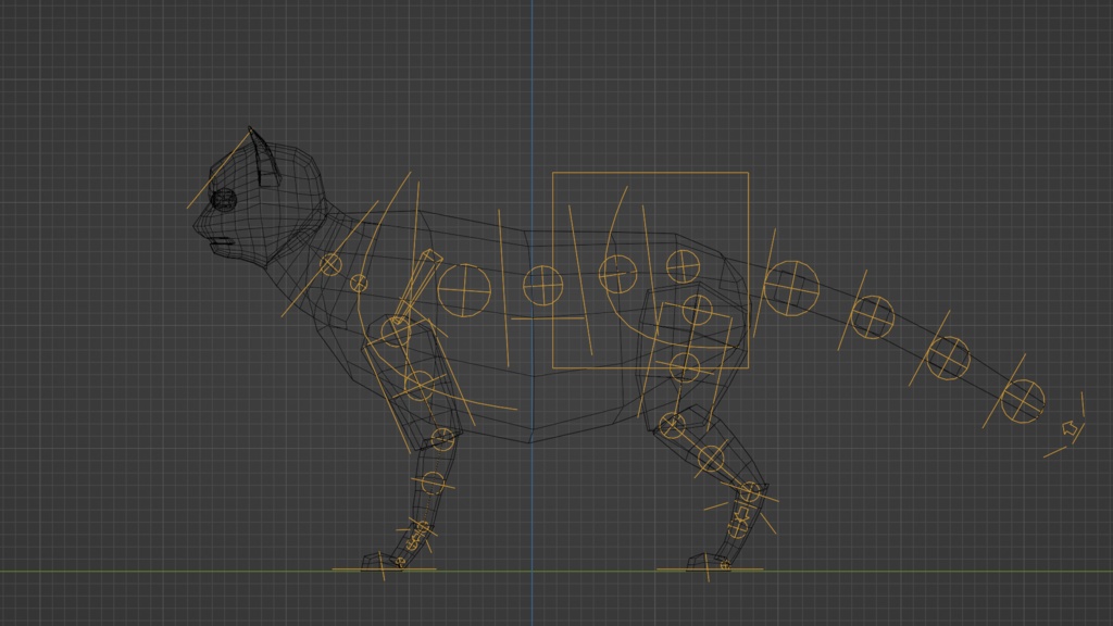 【3Dキャラクター】ミケ猫(ローポリ)