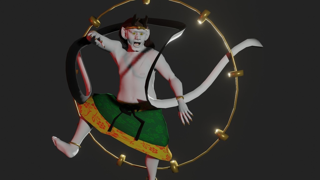 【3Dキャラクター】雷神君