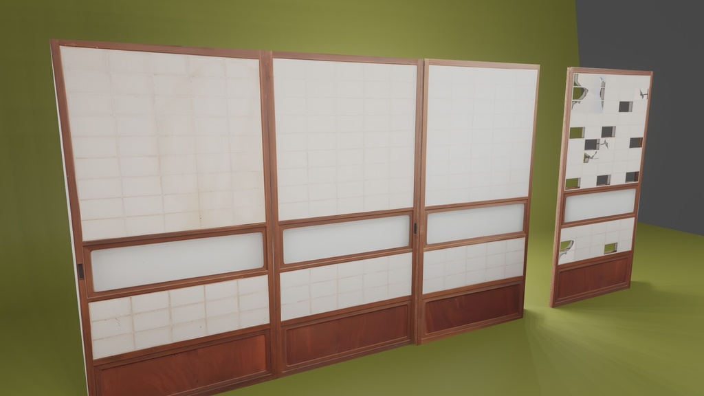 【3D小道具】障子セット