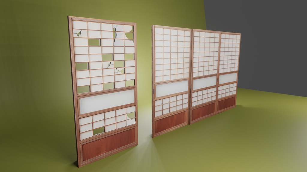 【3D小道具】障子セット