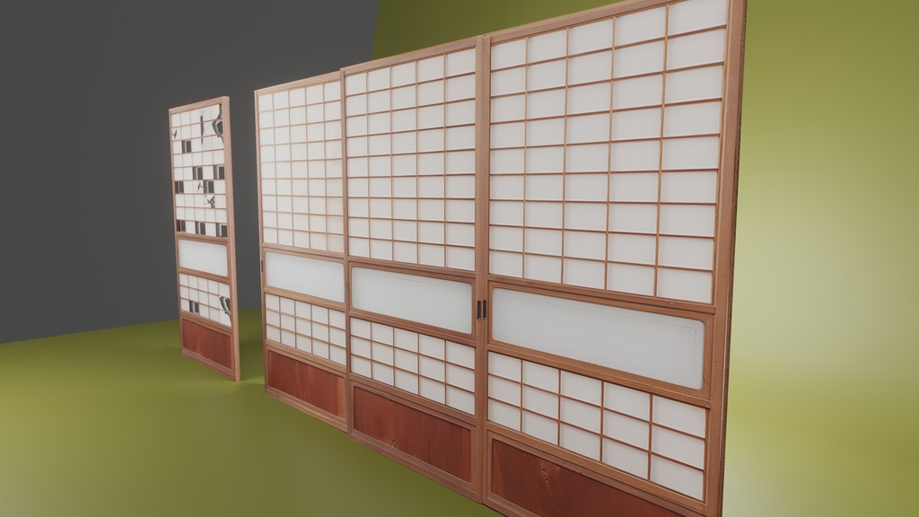 【3D小道具】障子セット