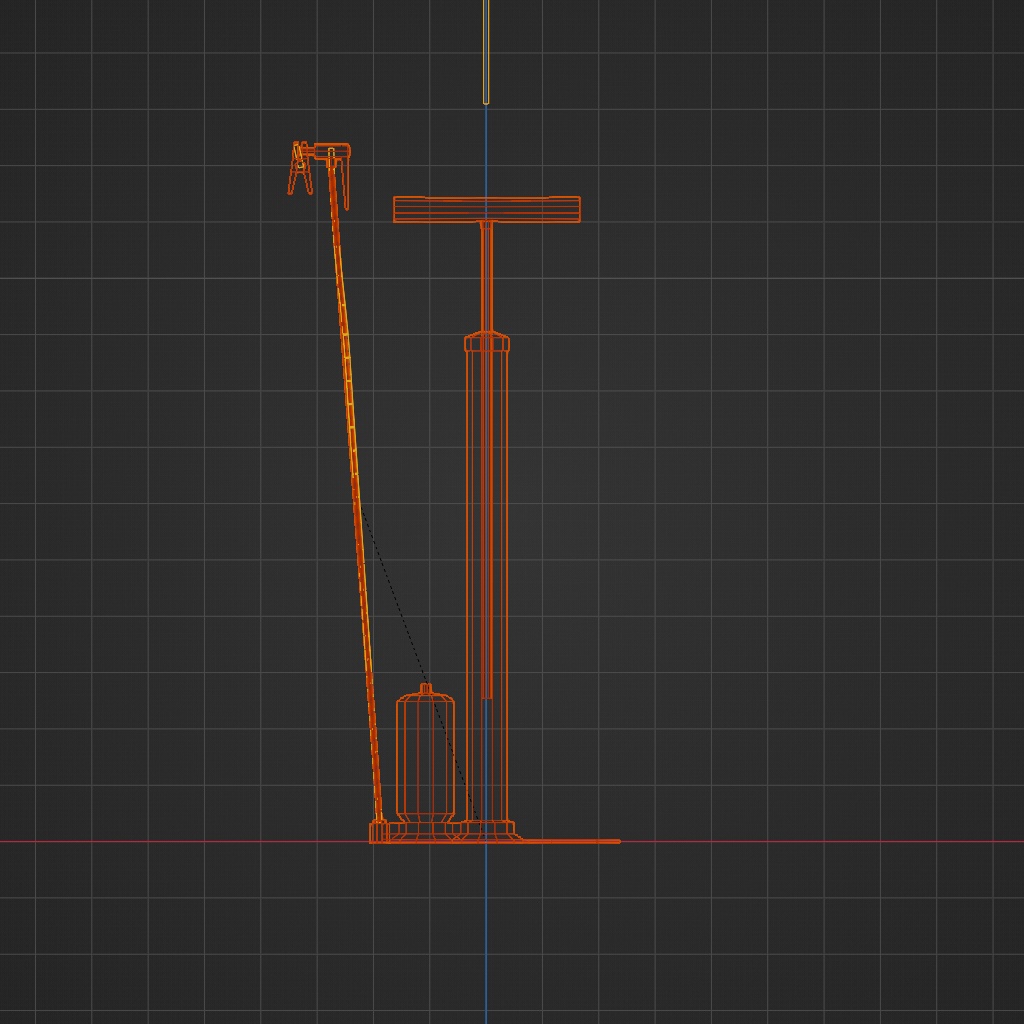 【3D小道具】自転車の空気入れ