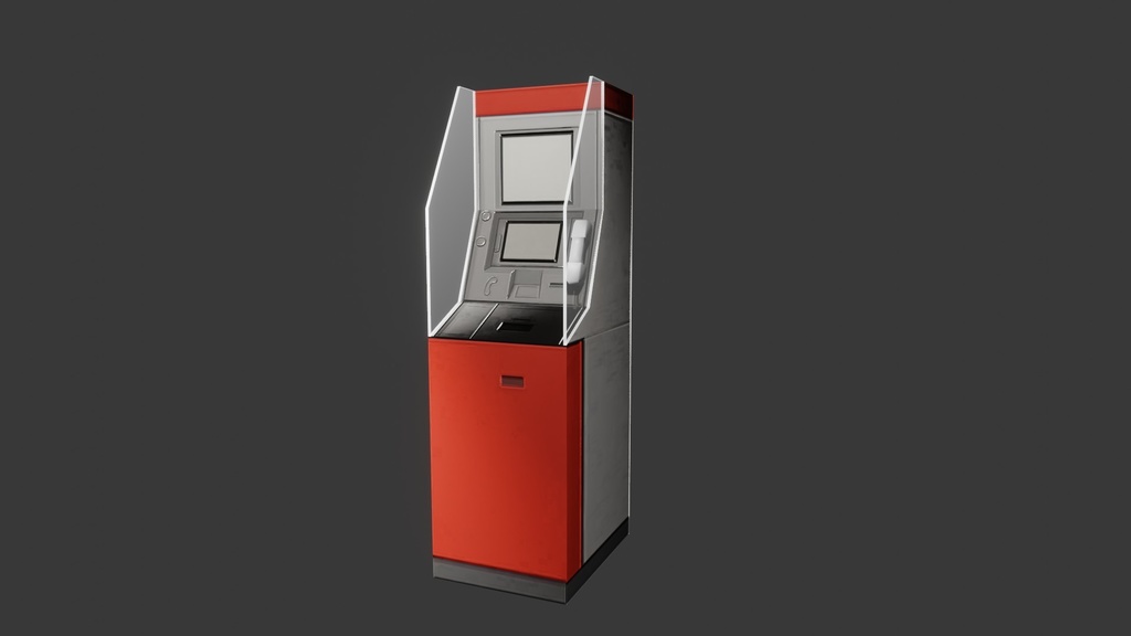 【3D小道具】ATM ローポリ