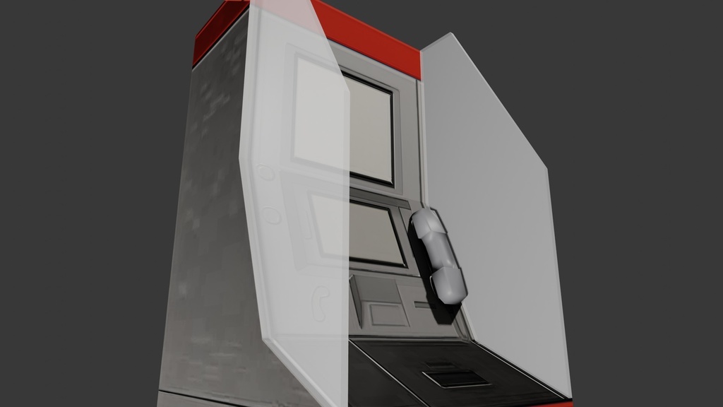 【3D小道具】ATM ローポリ