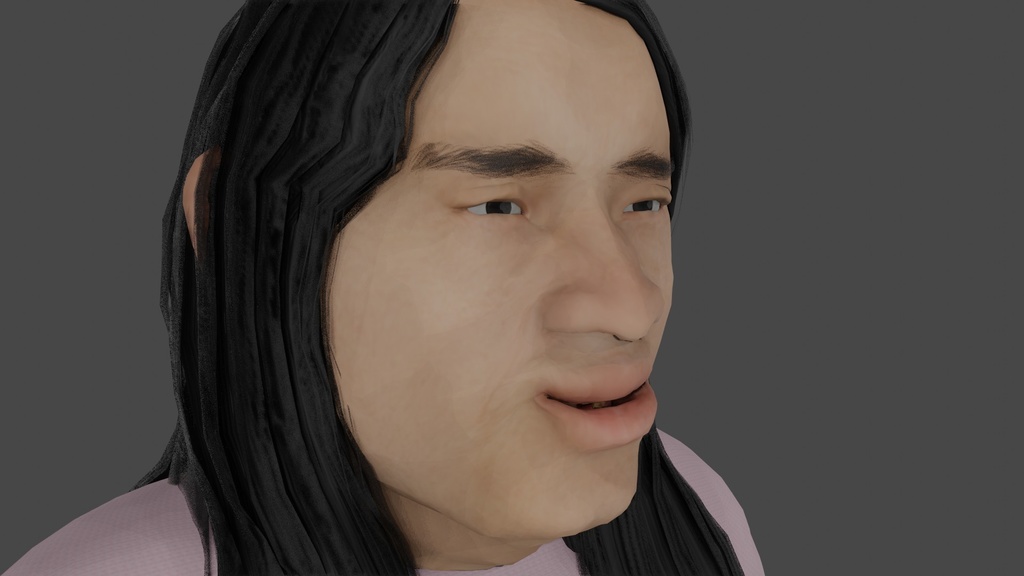 【3Dキャラクター】長髪の内藤君