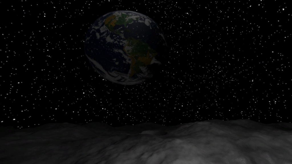 【3Dワールド・環境】地球の見える月面Skyboxマテリアル