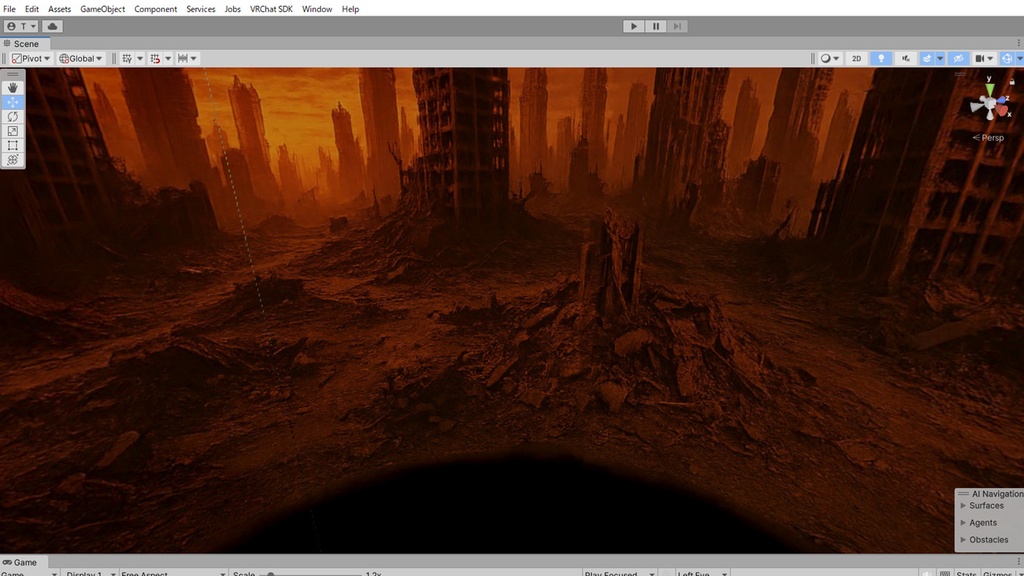 【3Dワールド・環境】崩壊した都市Skyboxマテリアル