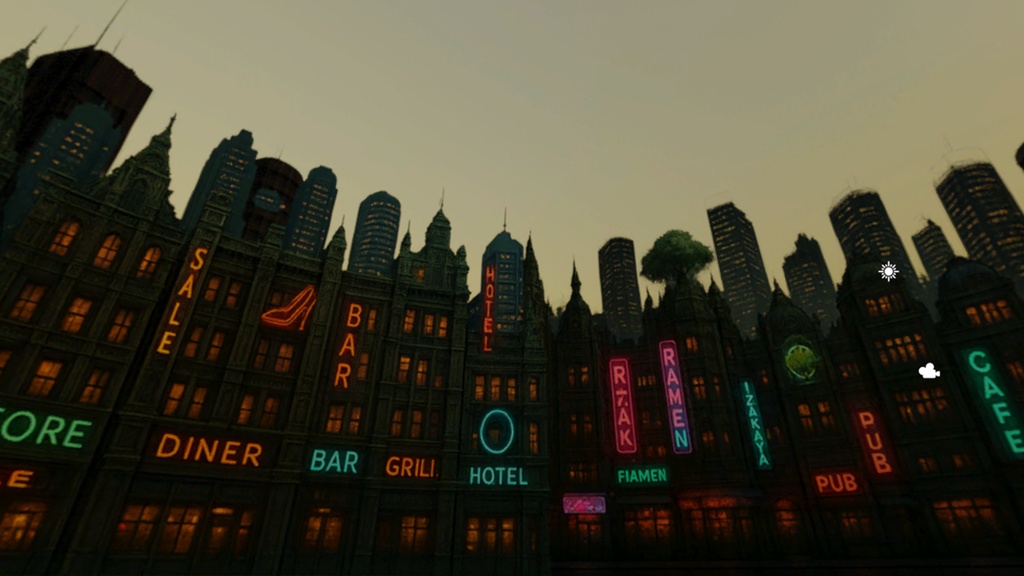 【3D環境・ワールド】サイバーパンク都市遠景Skyboxマテリアル