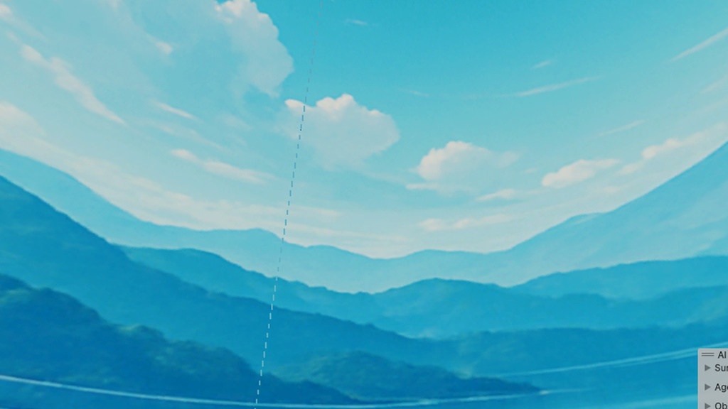 【3D環境・ワールド】富士山の見える湖アニメ背景調Skyboxマテリアル