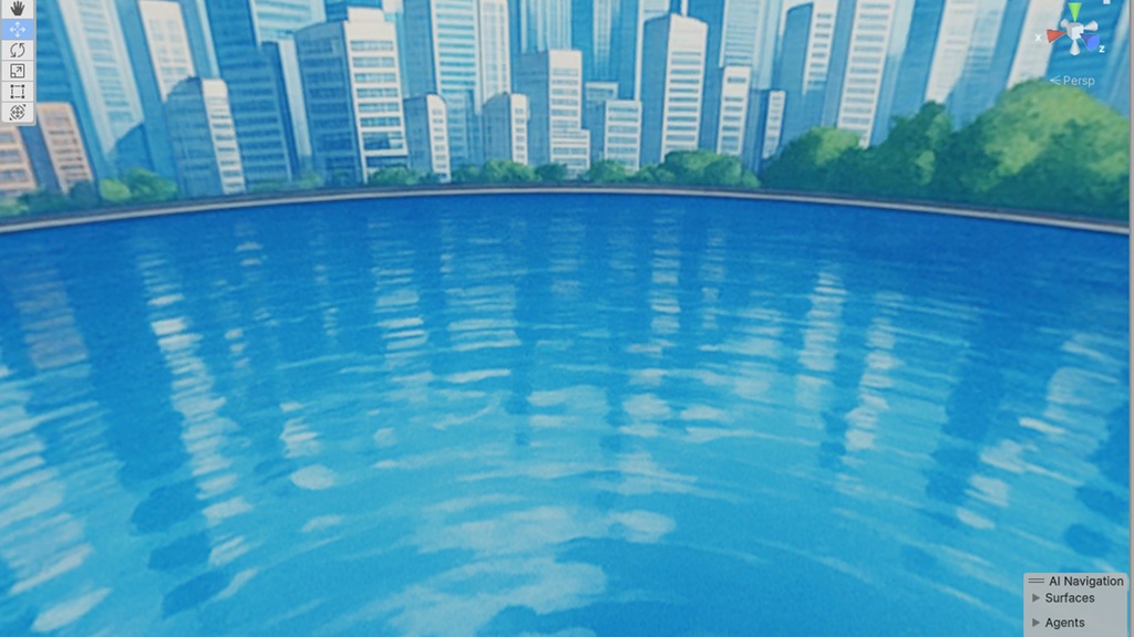 【3D環境・ワールド】アニメ背景調東京都会風(昼間)のSkyboxマテリアル unityパッケージ