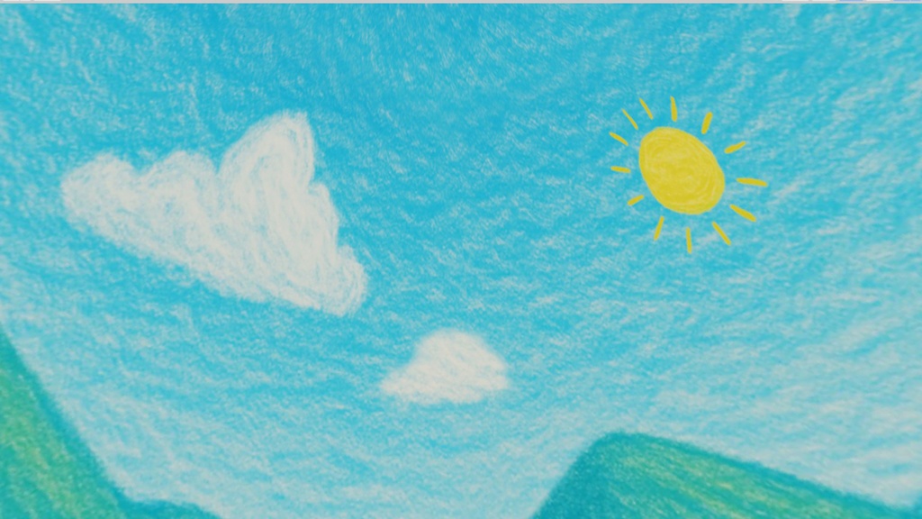 【3Dワールド・環境】クレヨン風景SkyBoxマテリアル