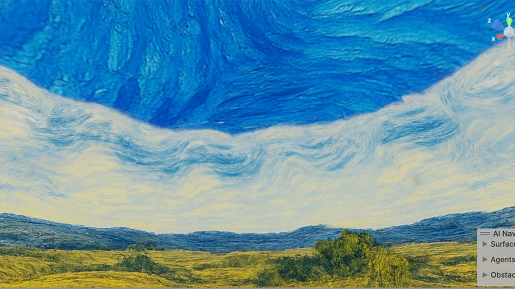 【3D環境・ワールド】ゴッホ風Skyboxマテリアル unityパッケージ