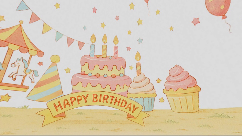 【3D環境・ワールド】お誕生日Skyboxマテリアル unityパッケージ