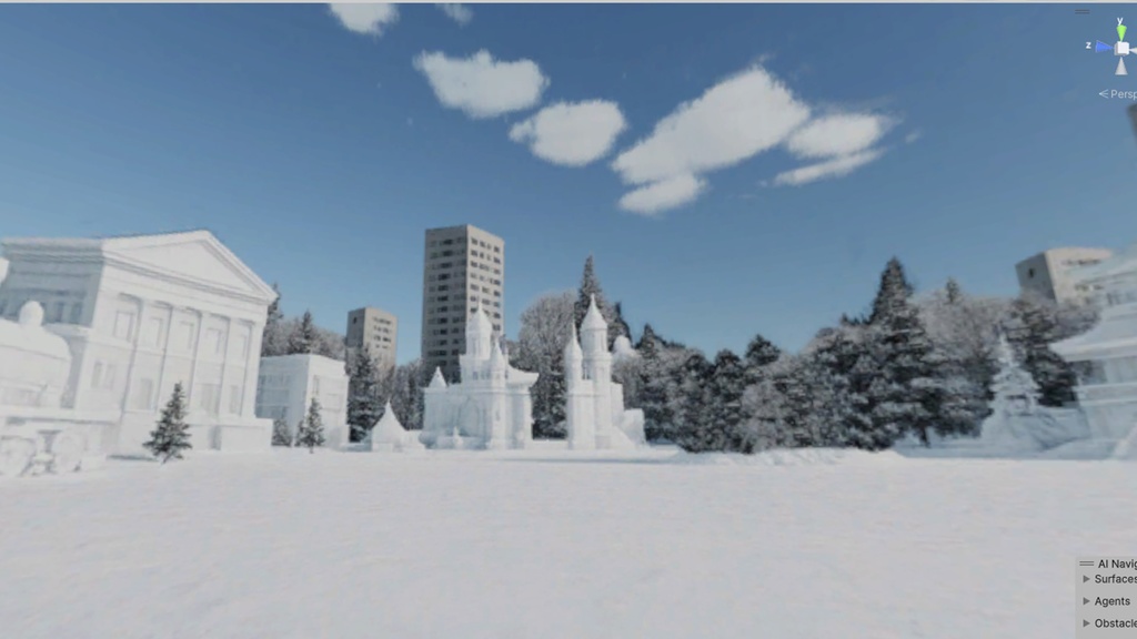 【3D環境・ワールド】あたしの雪まつりSkyboxマテリアル unityパッケージ