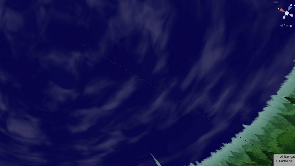 【3D環境・ワールド】樹海の夜(アニメ背景調)Skyboxマテリアル unityパッケージ