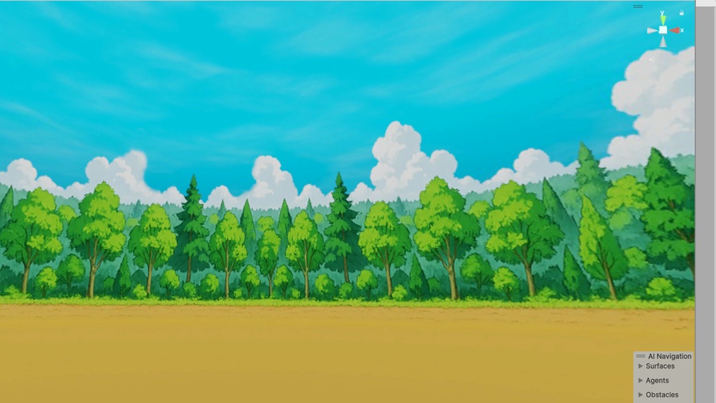 【3D環境・ワールド】お昼の森(アニメ背景調)Skyboxマテリアル unityパッケージ