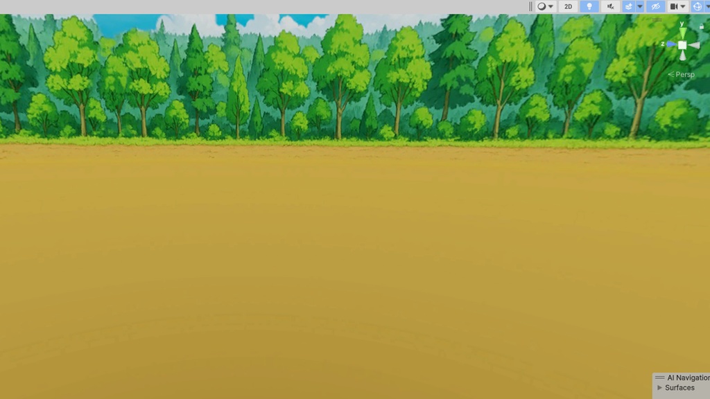 【3D環境・ワールド】お昼の森(アニメ背景調)Skyboxマテリアル unityパッケージ