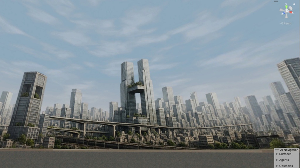 【3D環境・ワールド】100年後の東京風Skyboxマテリアル unityパッケージ