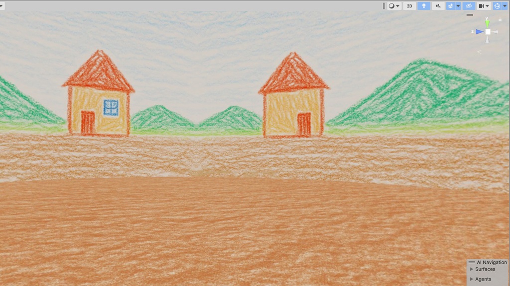 【3D環境・ワールド】クレヨンワールドSkyboxマテリアル unityパッケージ