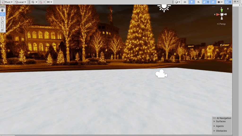 【3D環境・ワールド】あたしのクリスマスナイトSkyboxマテリアル unityパッケージ