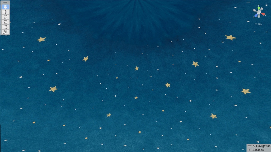 【3D環境・ワールド】絵本の星空Skyboxマテリアル unityパッケージ