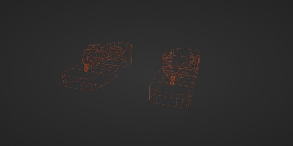 【3D小道具】ハイカラ下駄(ローポリ)