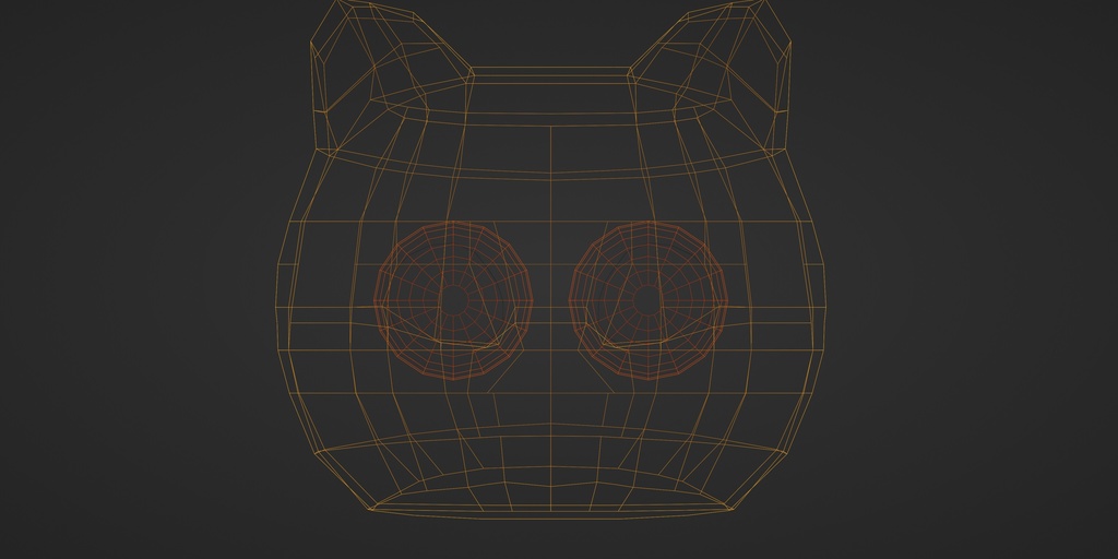 【3D小道具】ねこあたま(ローポリかぶり物)