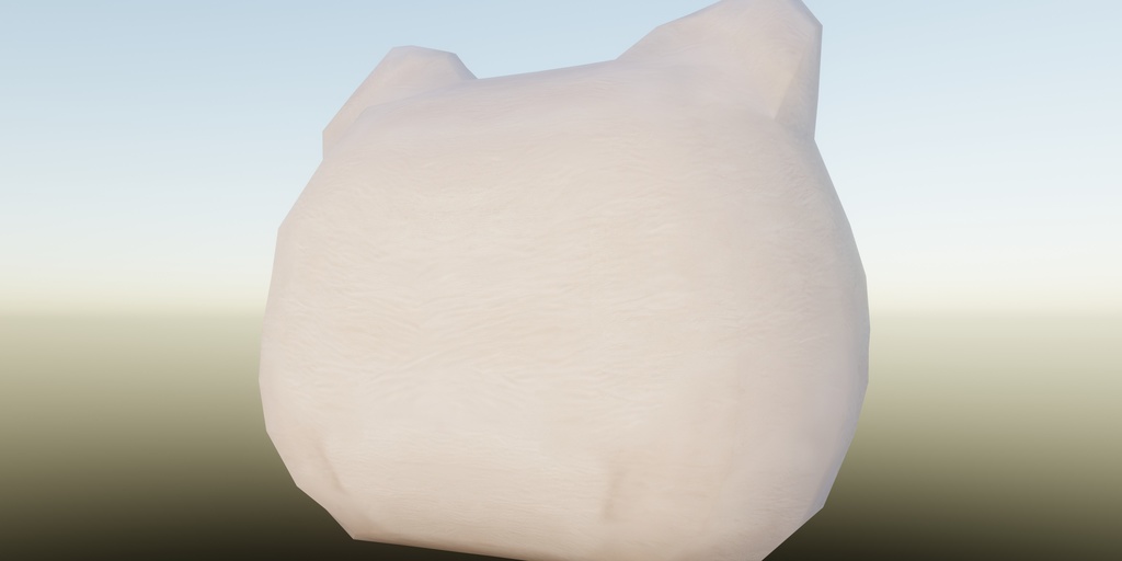 【3D小道具】ねこあたま(ローポリかぶり物)