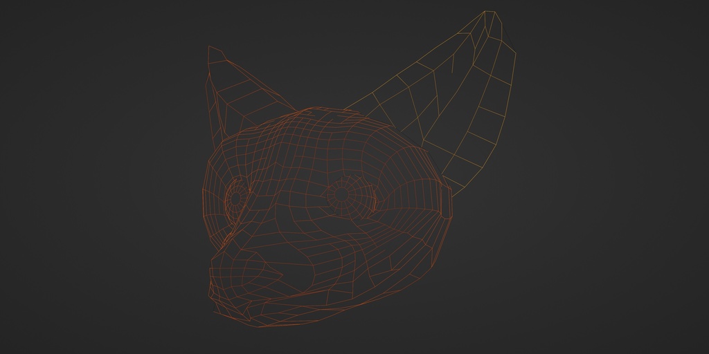 【3D小道具】フェネックあたま(ローポリかぶり物)