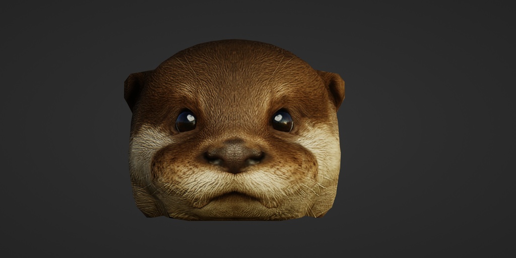 【3D小道具】こつめあたま(ローポリかぶり物)