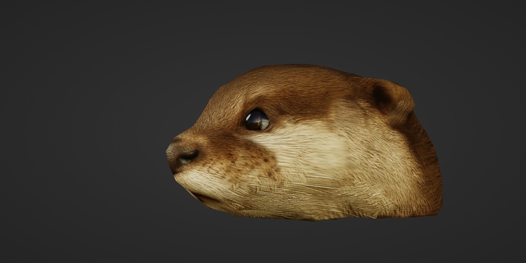 【3D小道具】こつめあたま(ローポリかぶり物)